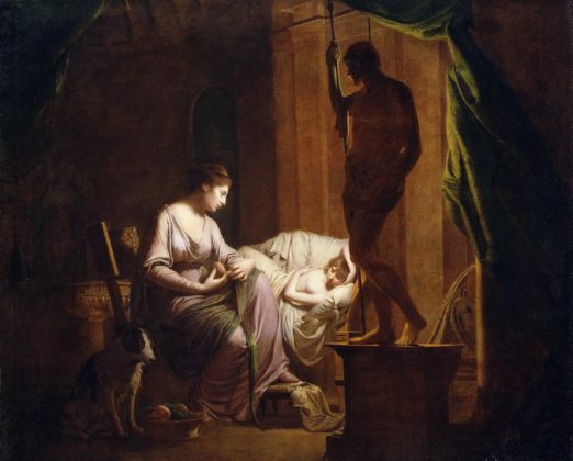 Ulisse. L'arte e il mito - Joseph Wright of Derby, Penelope disfa la sua tela alla luce di una candela, 1783, olio su tela. J. Paul Getty Museum, Los Angeles.